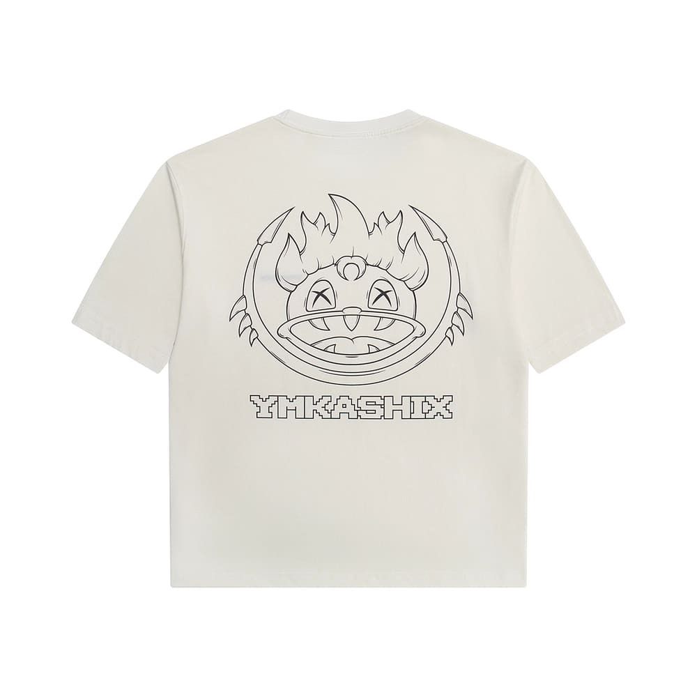 Футболка Ymkashix 8-bit outline бежевая