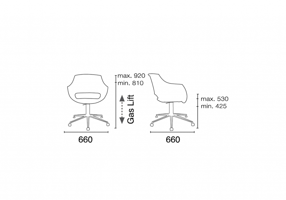 Кресло офисное на колесах Papatya Opal Chief Pro