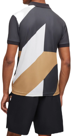 Мужское теннисное поло BOSS x Matteo Berrettini Slim-fit Patteo Polo Shirt - black