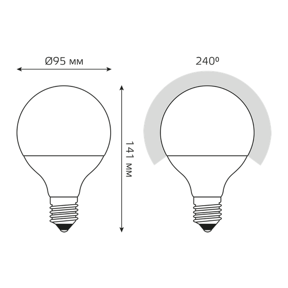 Лампа светодиодная Gauss E27 16W 3000K матовая 105102116