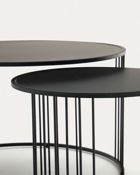 Набор из 2 столиков Hadar, черный