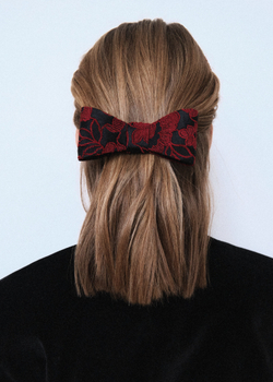 Бант-бабочка из черного жаккарда