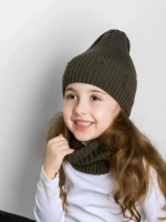 Шапка и снуд для девочки осенние
