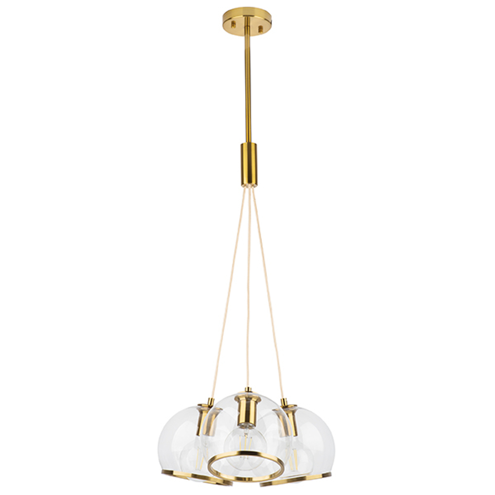 729031 Люстра SFERICO 3х40W E27 ЛАТУНЬ/ПРОЗРАЧНЫЙ