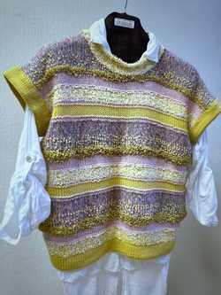 Вязаный жилет оверсайз Мимоза шишибрики