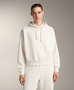 Oysho Толстовка «бокси» с капюшоном из модала с начесом, экрю