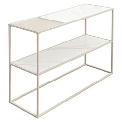 Стол консольный Mayen, 120х35х76 см, белый/бежевый