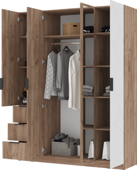 Шкаф 4х-створчатый Орегон ШК 04