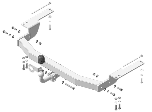 Фаркоп ZincaR ОЦИНКОВАННЫЙ Toyota Land Cruiser Prado 150, Lexus GX460 (оцинк. Шар) арт.ZT103A