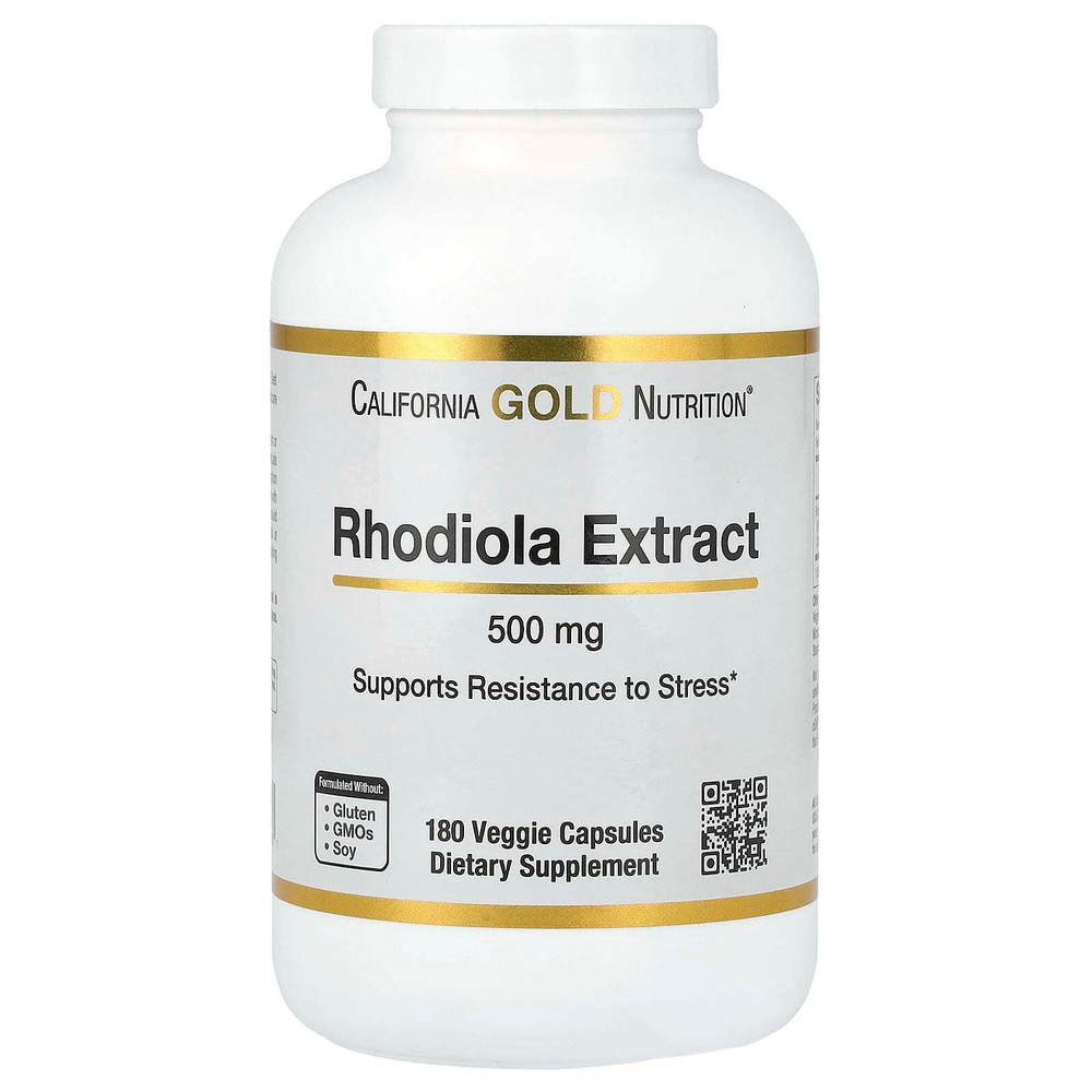 California Gold Nutrition, экстракт родиолы, 500 мг, 180 растительных капсул