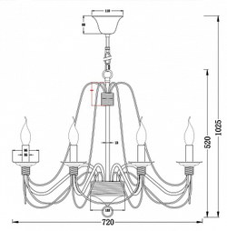 Подвесная люстра Freya FR2046-PL-08-BR