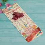 Свечи для торта «Глянцевая звезда» 4 шт. 14 см, фуксия