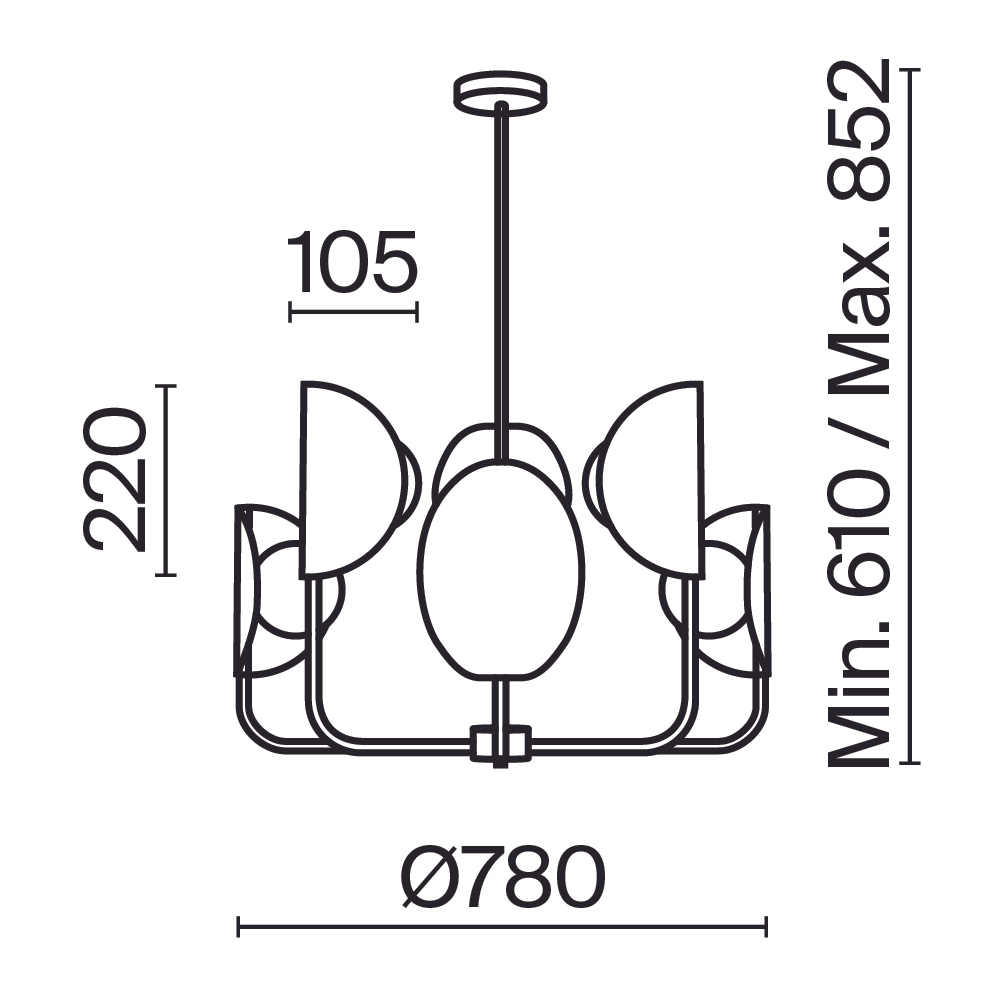 Подвесной светильник Maytoni MOD164PL-06BS