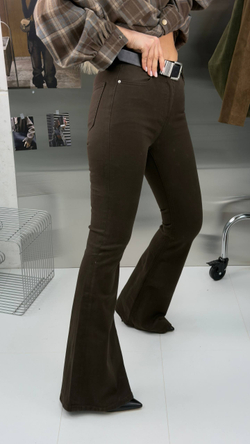 Брюки джинсовые женские арт.: 73056-7 цвет "шоколад"