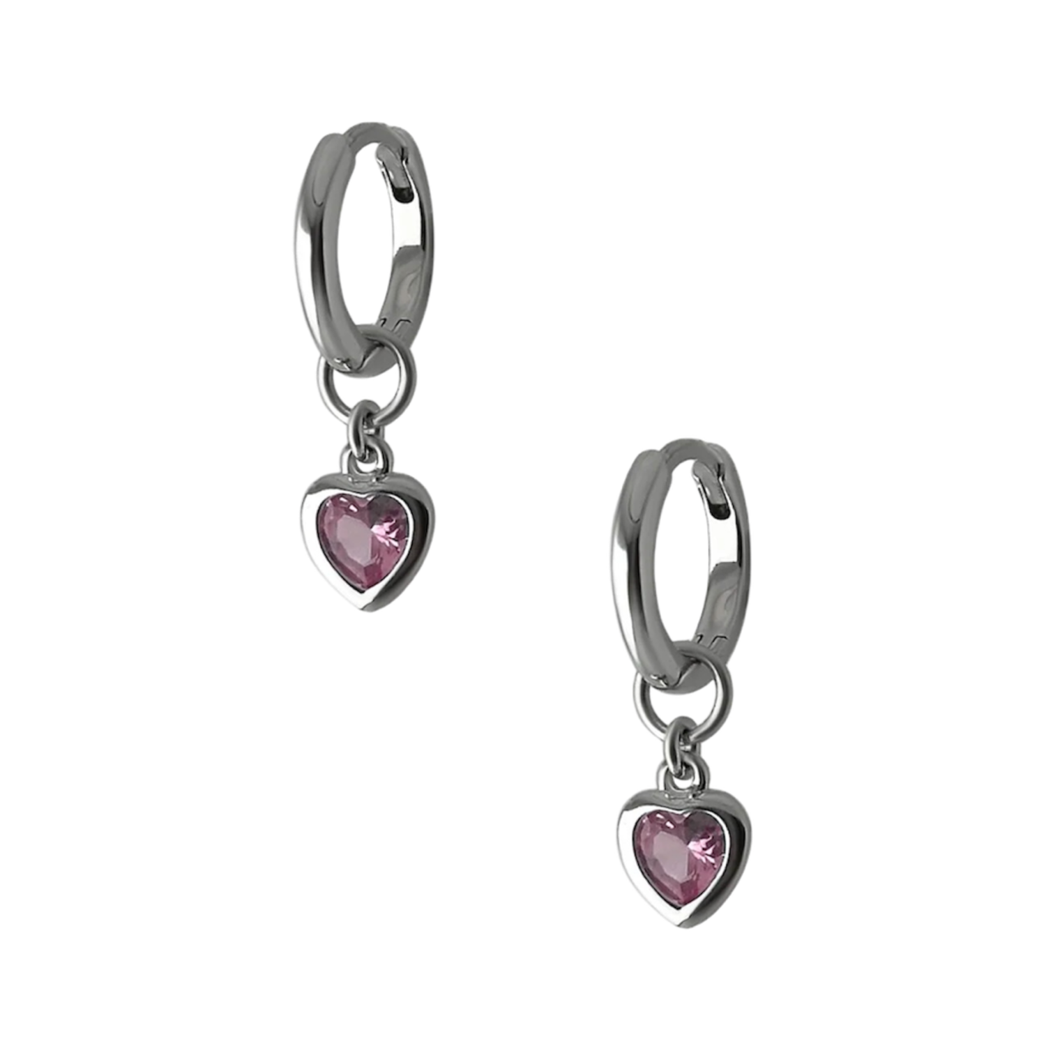 Серьги Trembling Heart Earrings - Pink