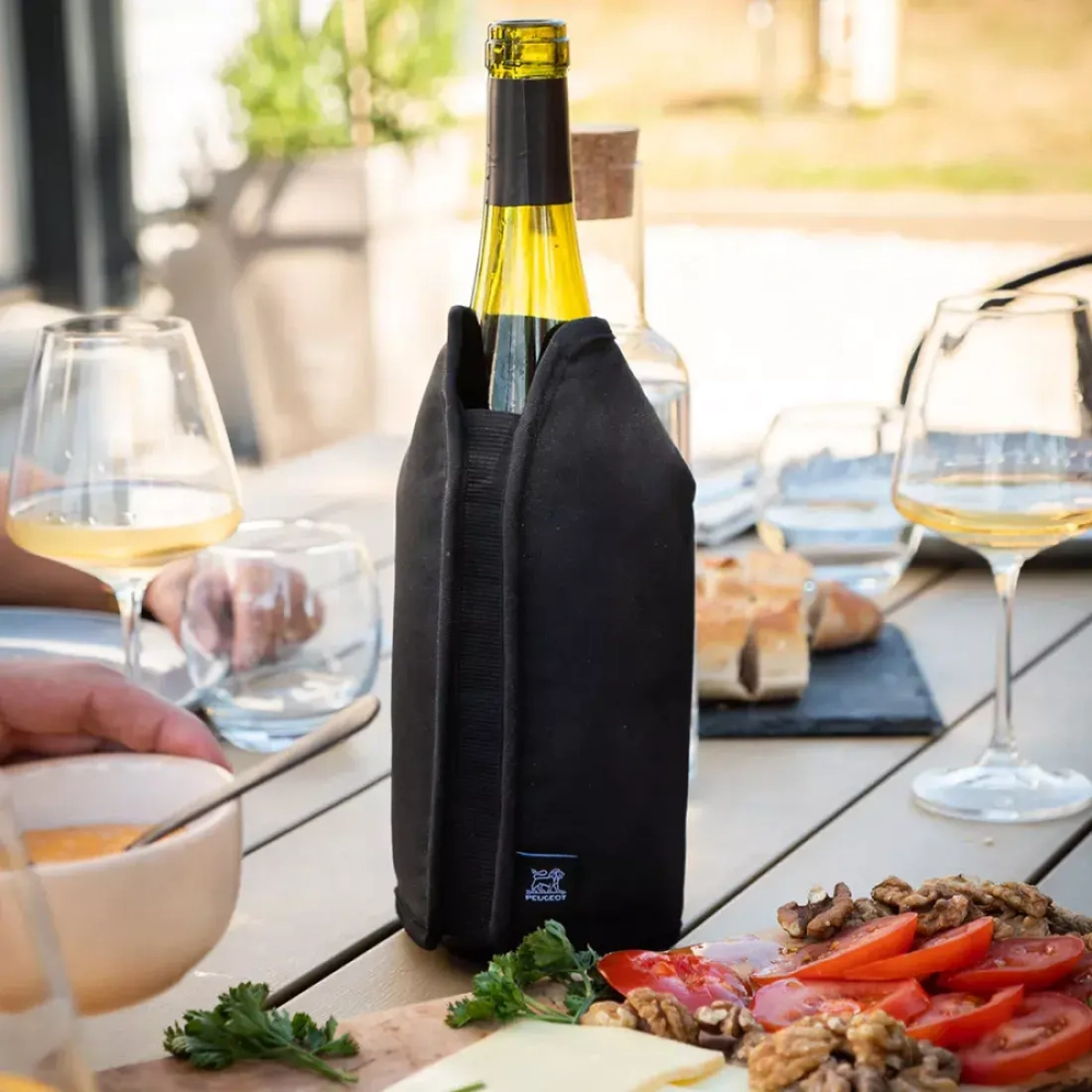 Набор рубашка для охлаждения и пробка для шампанского серый Peugeot Bubbles