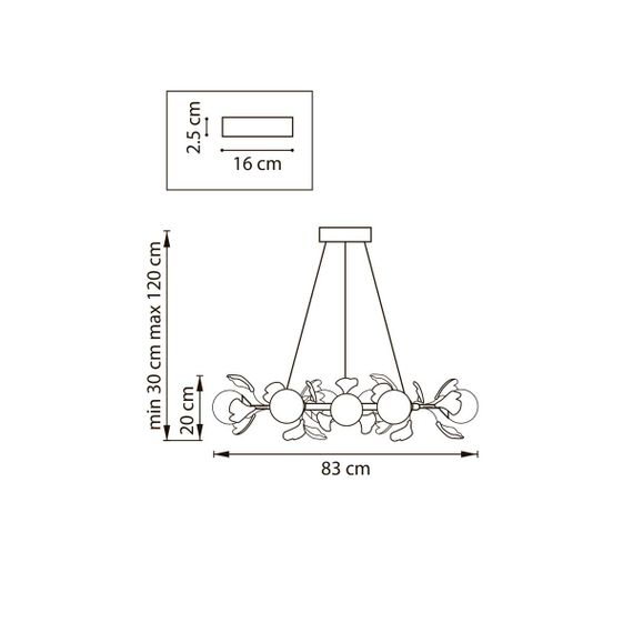 Люстра подвесная Ceramo BW Lightstar 799127