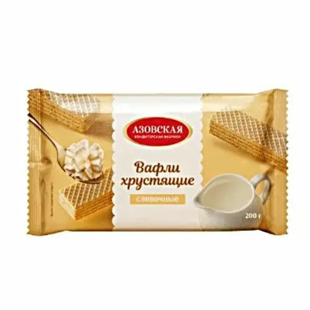 Вафли хрустящие Сливочные 200гр