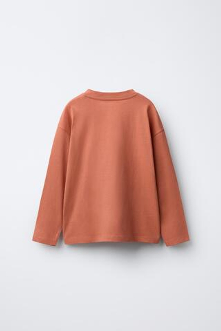 ZARA БАЗОВАЯ ФУТБОЛКА, ЛОСОСЕВЫЙ