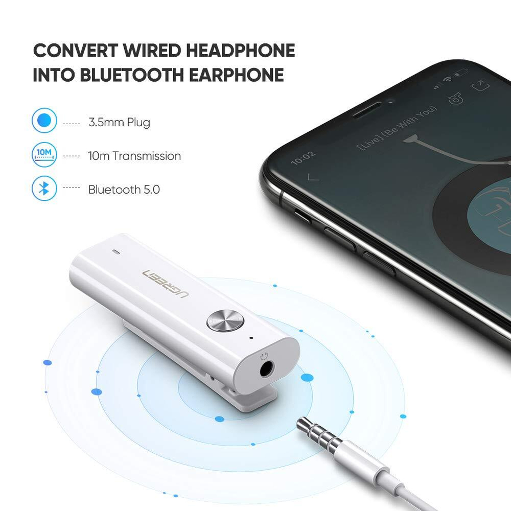 Bluetooth V5.0 Audio Receiver, 3.5mm, UGREEN 40854