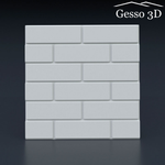 Гипсовая 3D панель Кирпич плоский