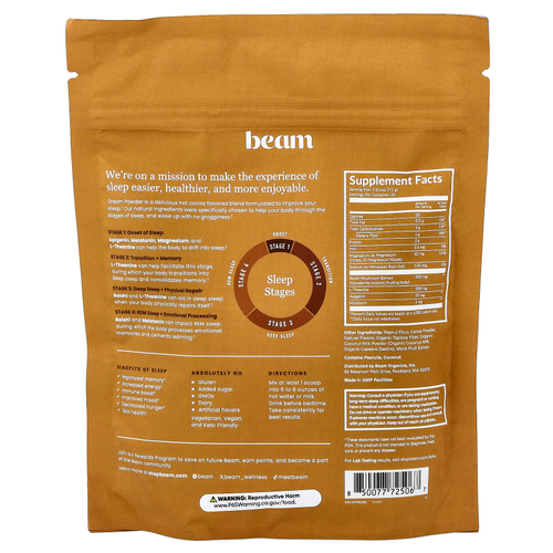 Beam, Dream, шоколад и арахисовая паста, 142 г (5 унций)