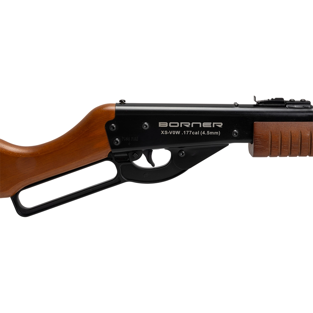 Винтовка пневматическая Borner Lever Action (скоба Генри, дерево, XS-V0W02) кал. 4.5 мм, 3 Дж.