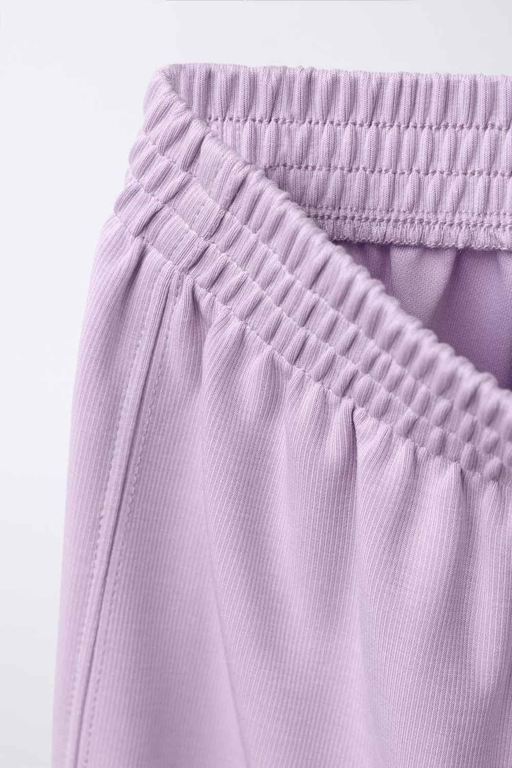 ZARA БРЮКИ WIDE LEG С МОДАЛОМ, ЦВЕТ МАЛЬВЫ