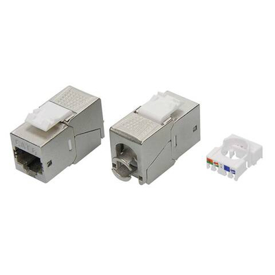 Модуль  Keystone RJ45 CAT6 экранированный, 90 градусов, серебристый (форм-фактор S19)