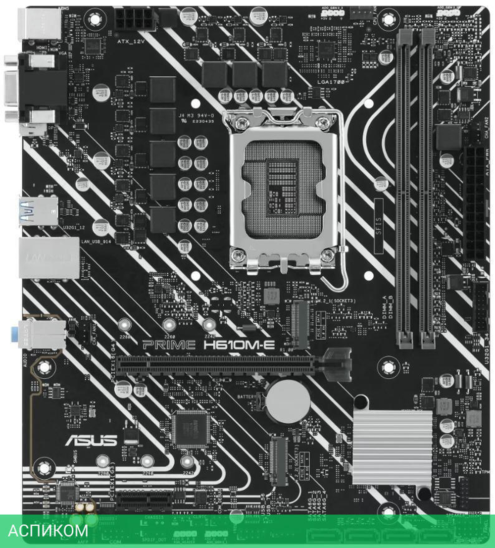Материнская плата ASUS Prime H610M-E-CSM (90MB1G10-M0EAYC)