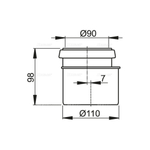 M907 переход DN90-110мм Alcaplast