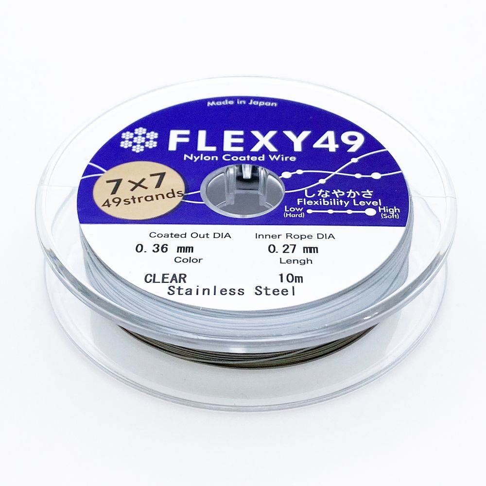 Ювелирный тросик Flexy 49, цвет серебро, толщина 0,36 мм, цена за 1 метр