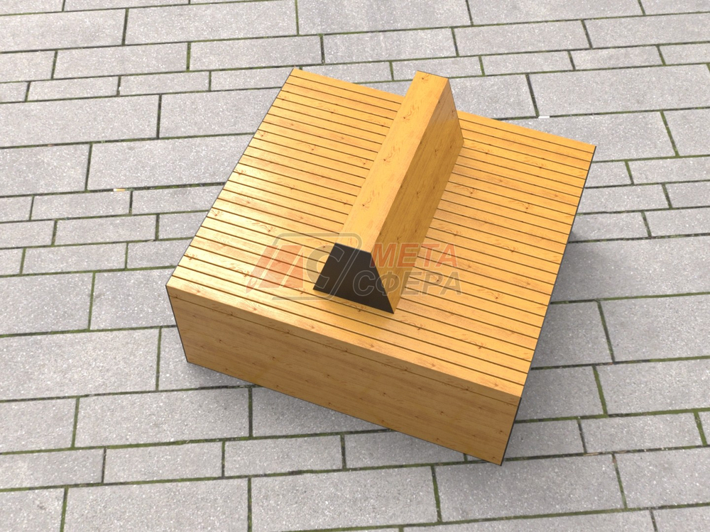 Скамейка Линарес 110х120 двусторонняя