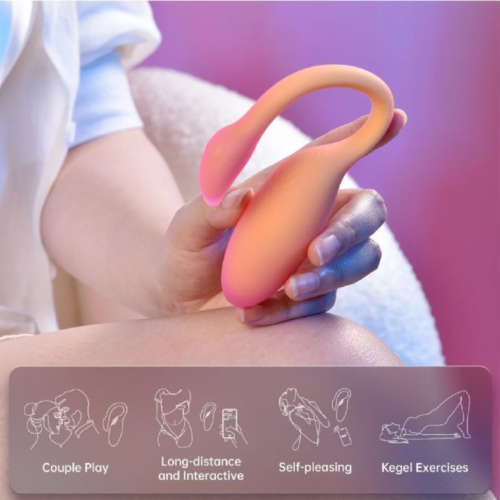 Вибратор и тренажёр Кегеля Flamingo Max оранжевый 11 см