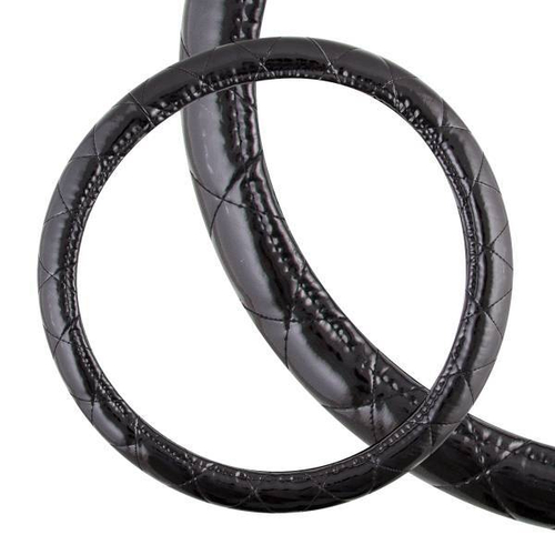 Оплетка руля M 37-38 см полиэстер черная ECO (SKYWAY)