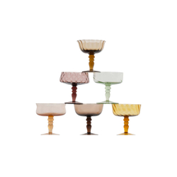 Набор креманок Diseguale Texture Amber/Pink, 6 шт.