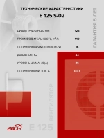 Вентилятор накладной E D125 сетка тяг.выкл. ERA