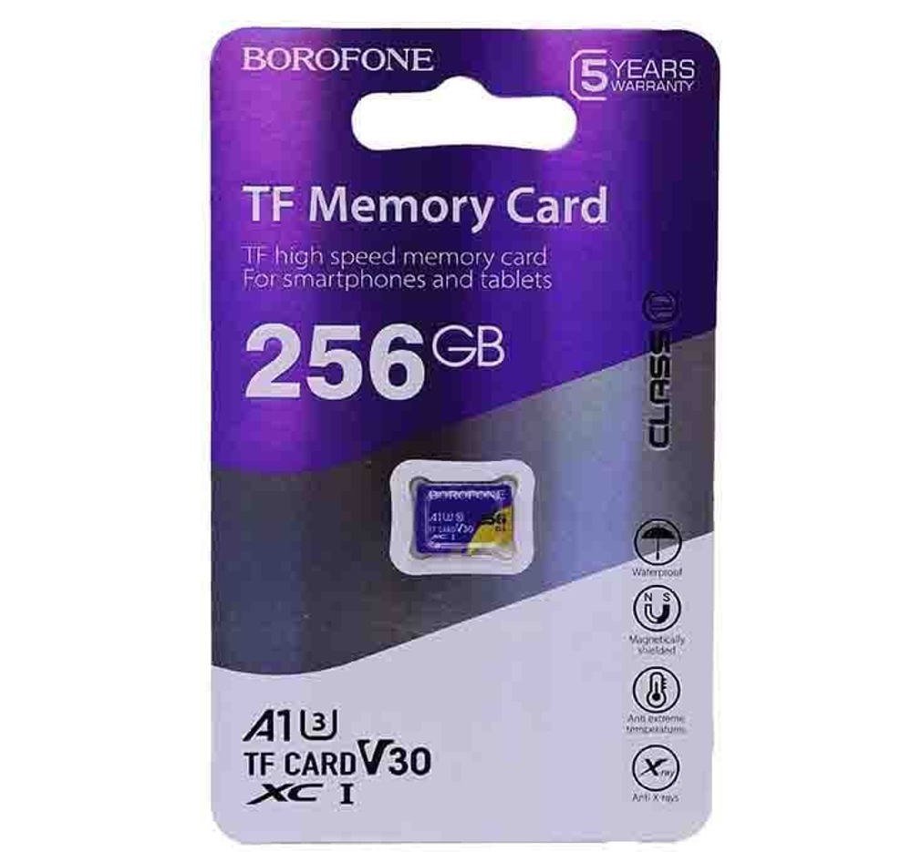 Micro SDHC карта памяти BOROFONE 256ГБ Class 10