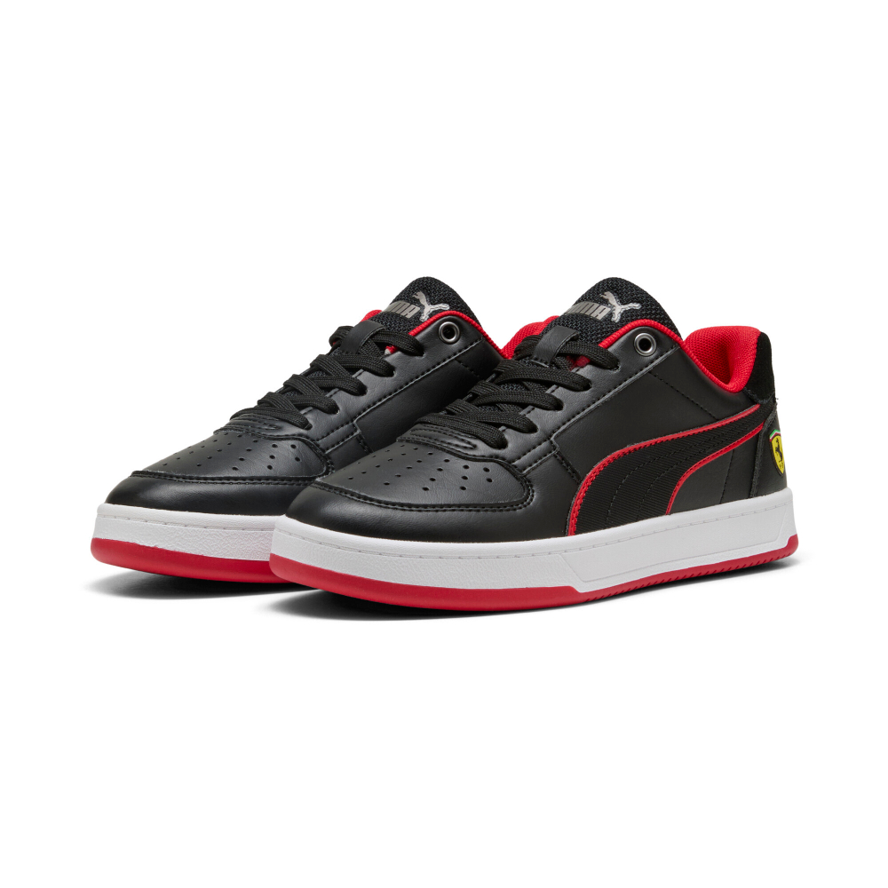 PUMA X SCUDERIA FERRARI КРОССОВКИ ДЛЯ ПОДРОСТКОВ CAVEN 2.0, ЧЕРНЫЙ