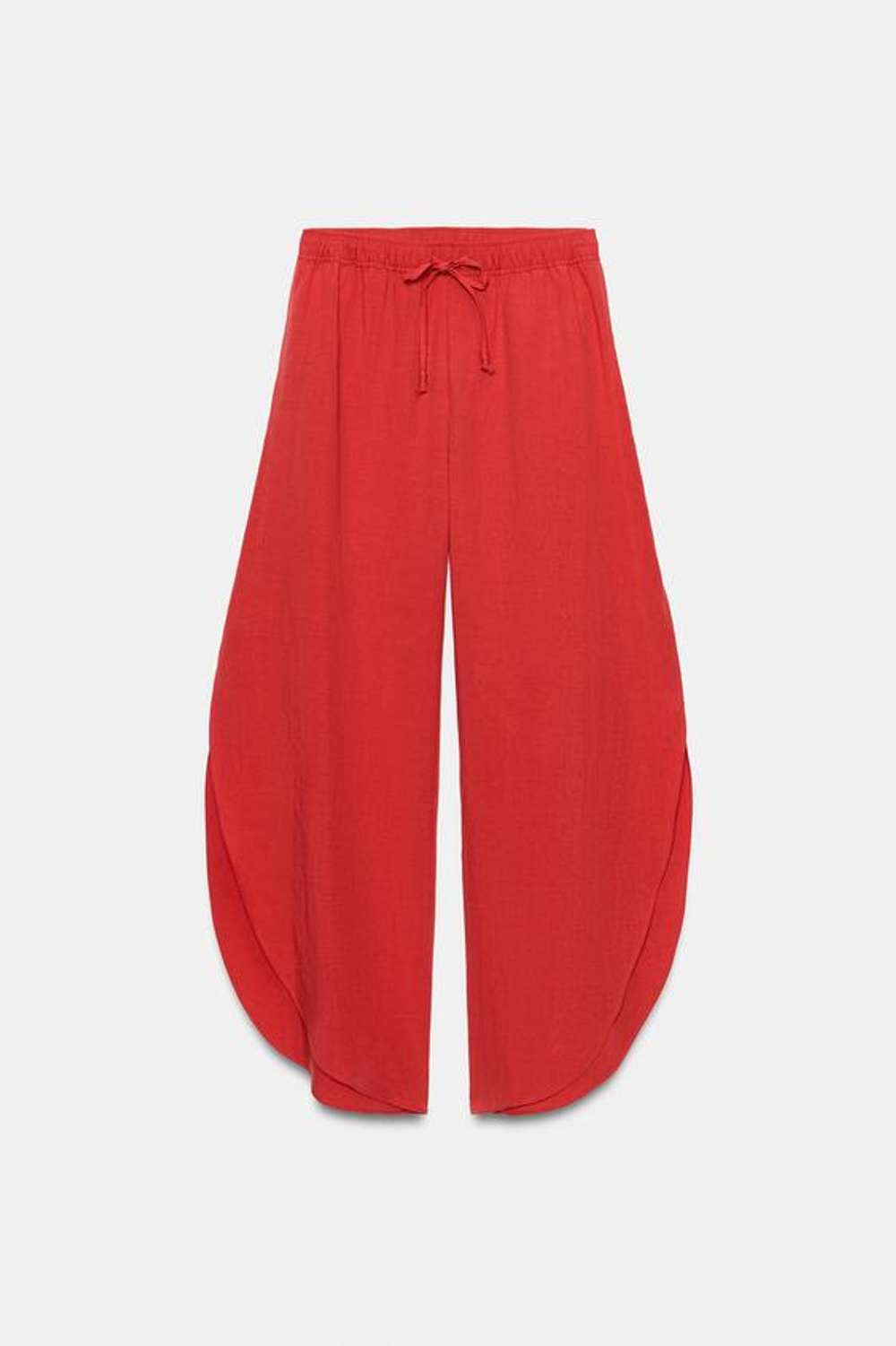 ZARA БРЮКИ С РАЗРЕЗАМИ — ZW COLLECTION, КРАСНЫЙ