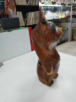 Деревянная статуэтка СССР. Олимпийский мишка.