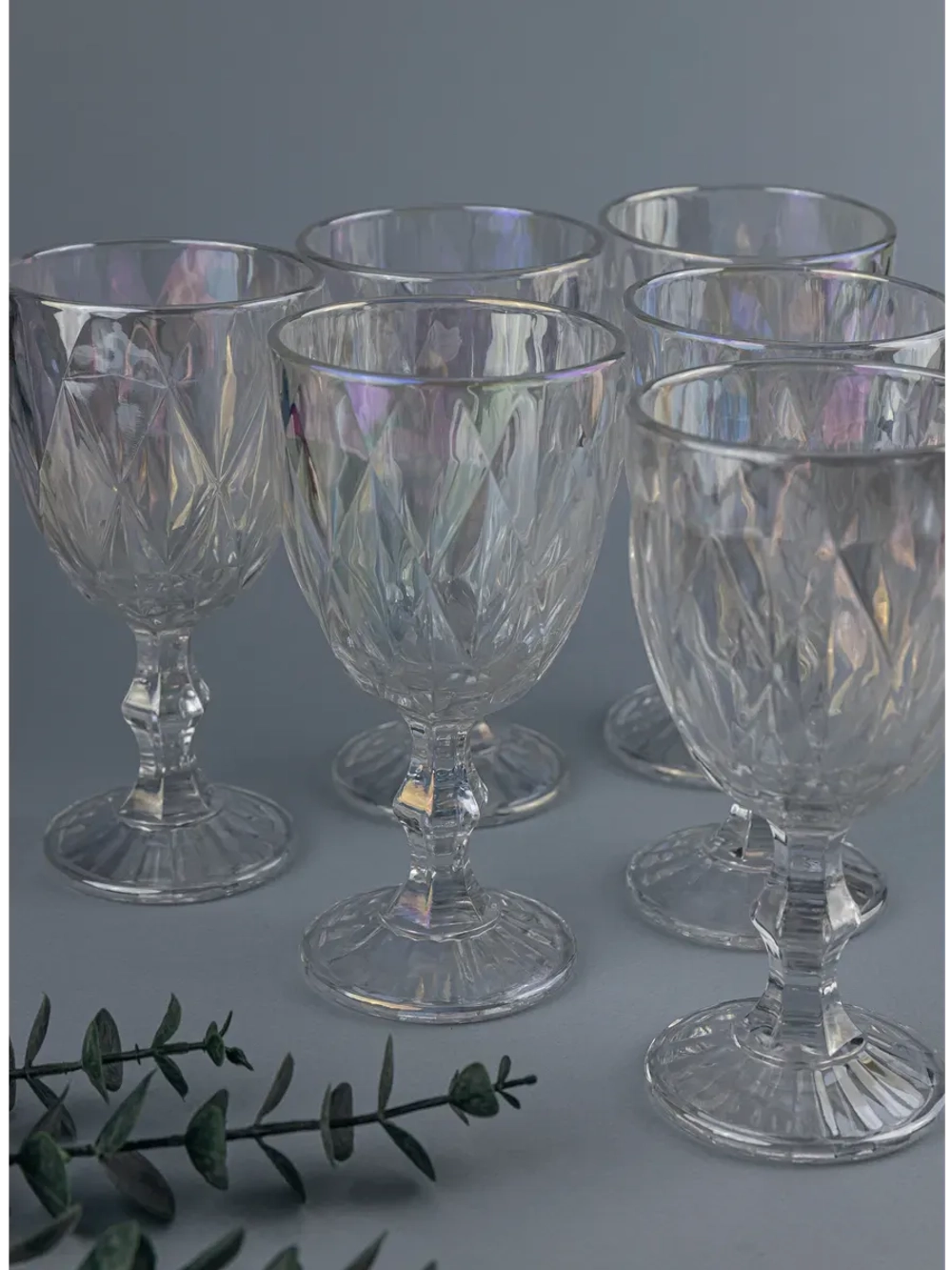 Набор фужеров для вина, 330 мл, 6 шт. перламутровый