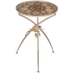 Столик декоративный Зарнички Санфлауэр Айвори Мраморное золото