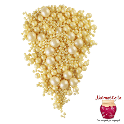 Шоколадный декор "Жемчуг ЖЕЛТЫЙ" 3 размера №200, 100 гр.