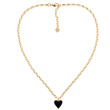 Латунная цепочка с Сердцем "Black", gold