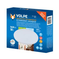 ULM-Q250 18W-4000K WHITE Светильник светодиодный встраиваемый-накладной. Белый свет 4000К. Корпус белый. ТМ Volpe.