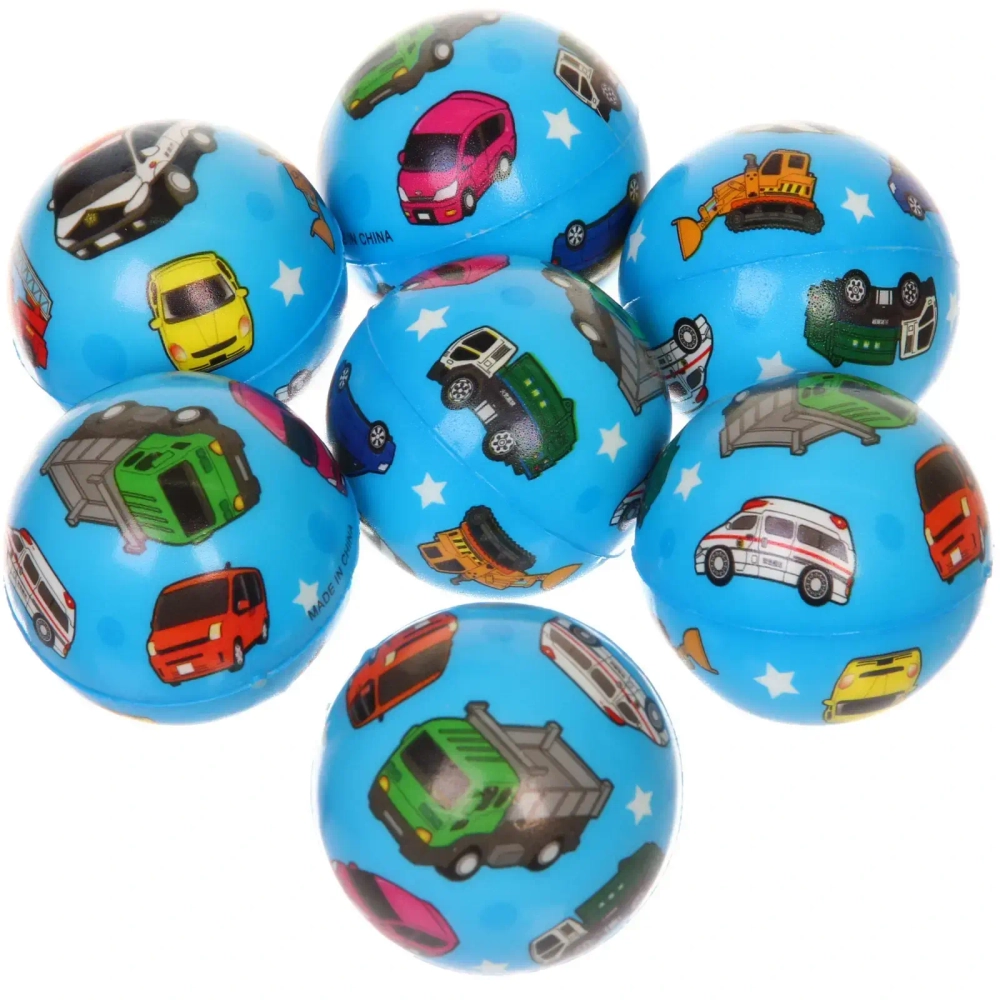 Мяч 6,3 см «Машинки» (антистресс), микс СТИКЕР НА ВЛОЖЕНИЕ