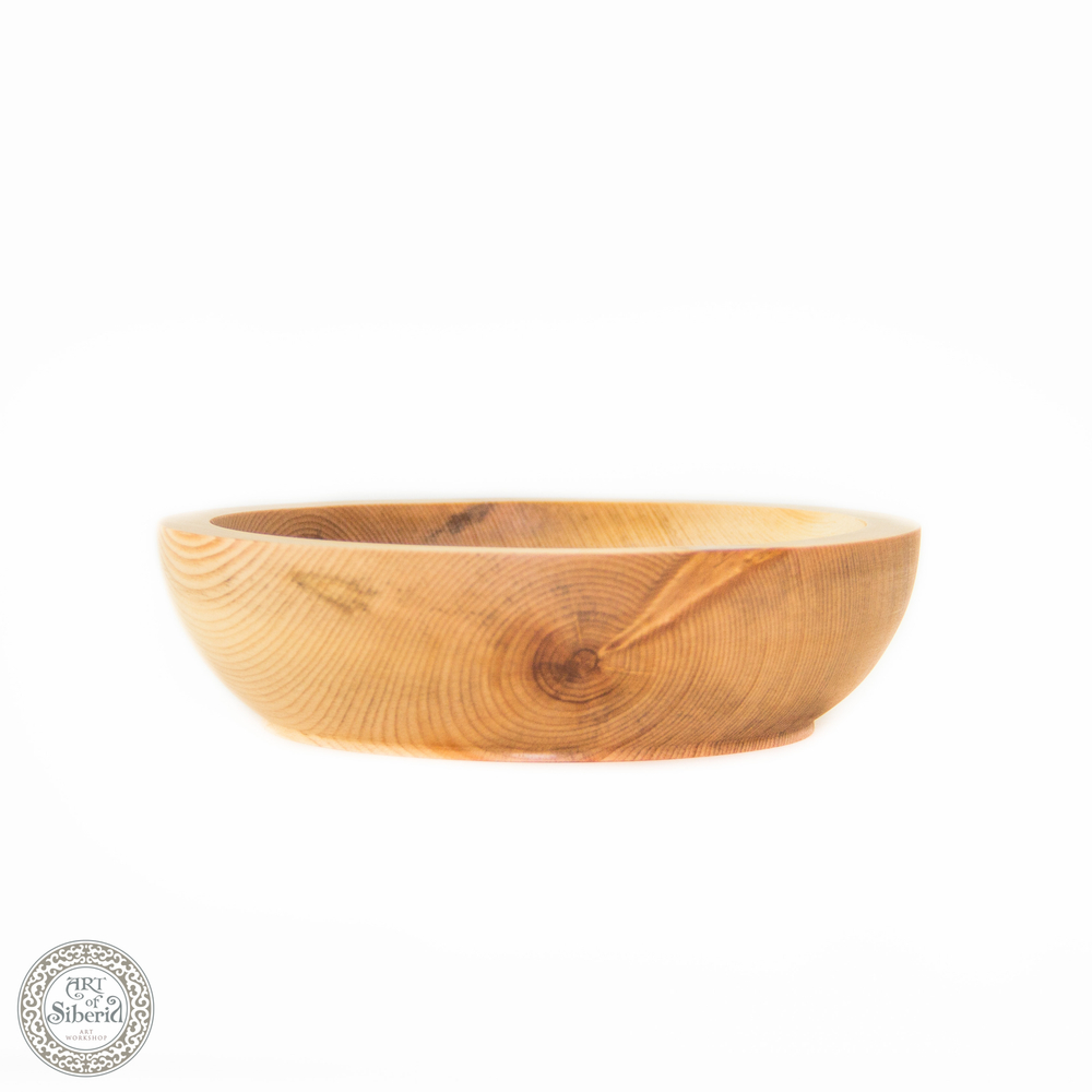 Деревянная тарелка чаша Art of Siberia из сибирского кедра 165 мм. T35