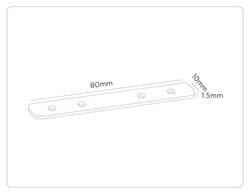 Ambrella Комплект прямых соединителей для шинопровода Magnetic standard 48V 10mm 2шт Track System GL2006