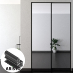 Дверь-купе ARISTO O, зеркало, профиль черный матовый